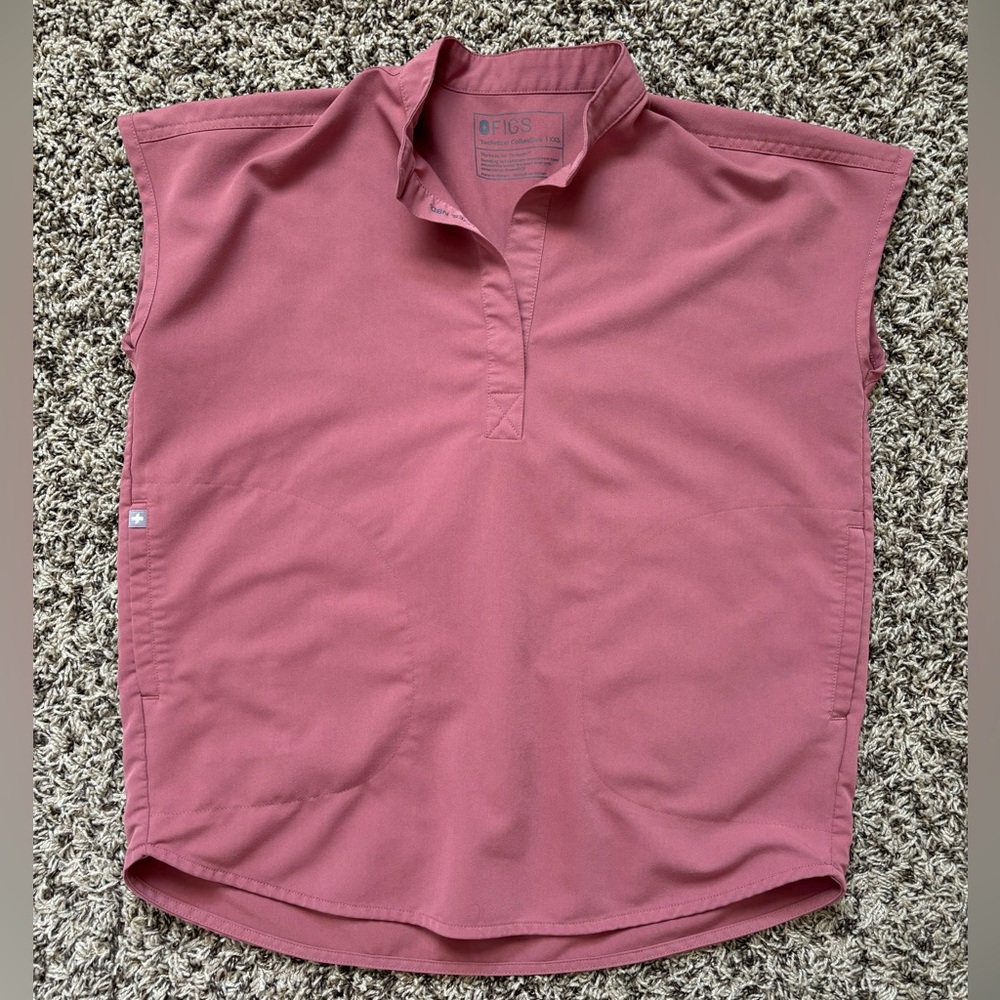 Figs Rafaela Oversized Scrub Top XXS Mauve